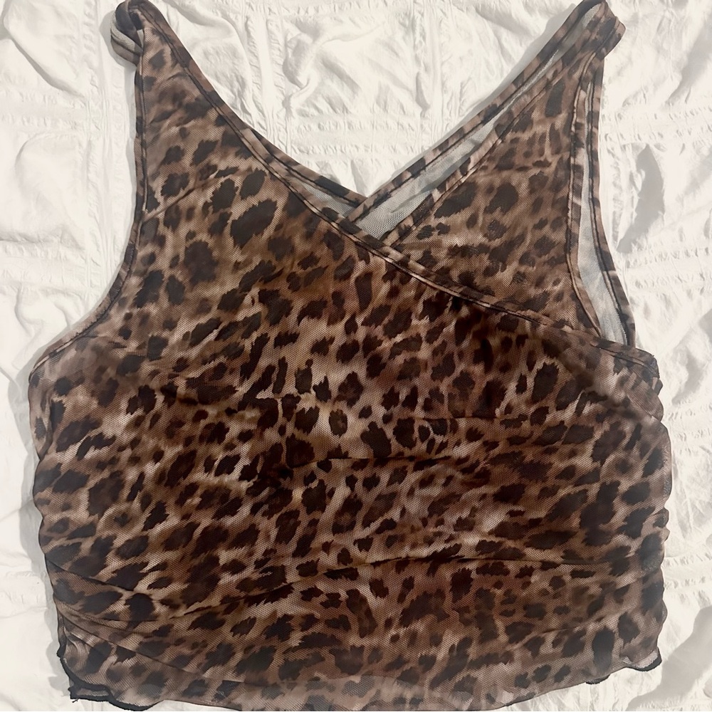 Leopard Print Crop Top